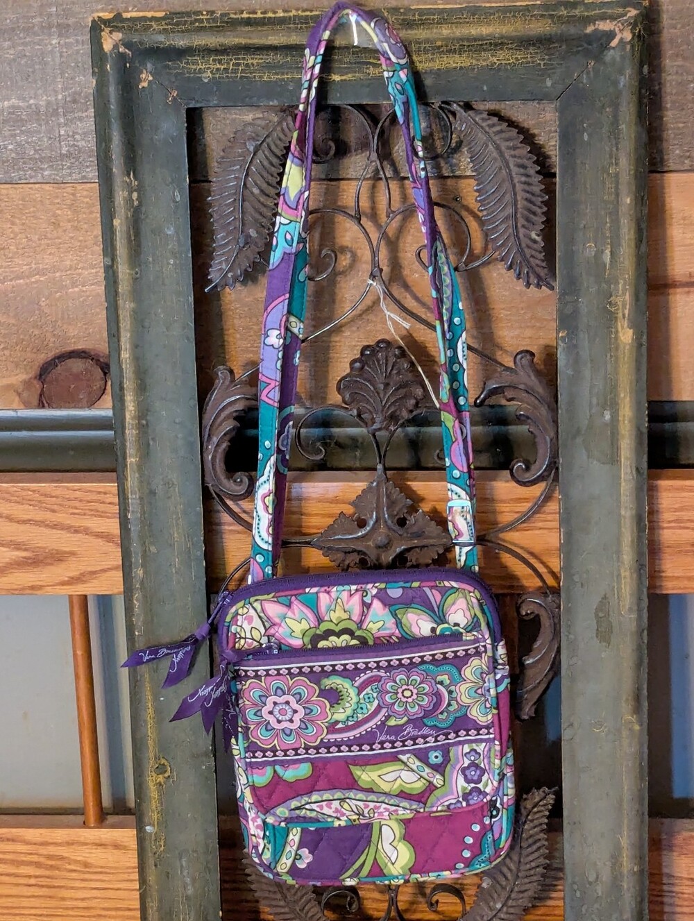 Vera Bradley Retired Heather Mini Hipster Crossbody Bag